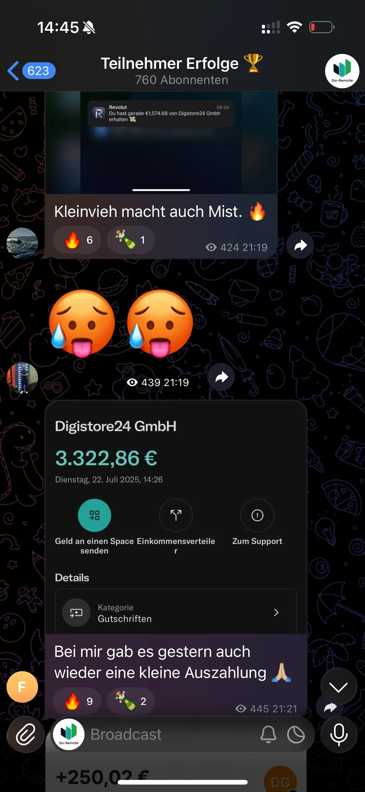 Ergebnis aus der GoRemote Community 22